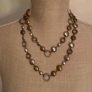 Retired Premier Design Gold and Silver necklace